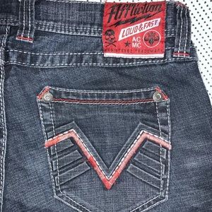 Affliction flex stretch dark jeans 30 reg